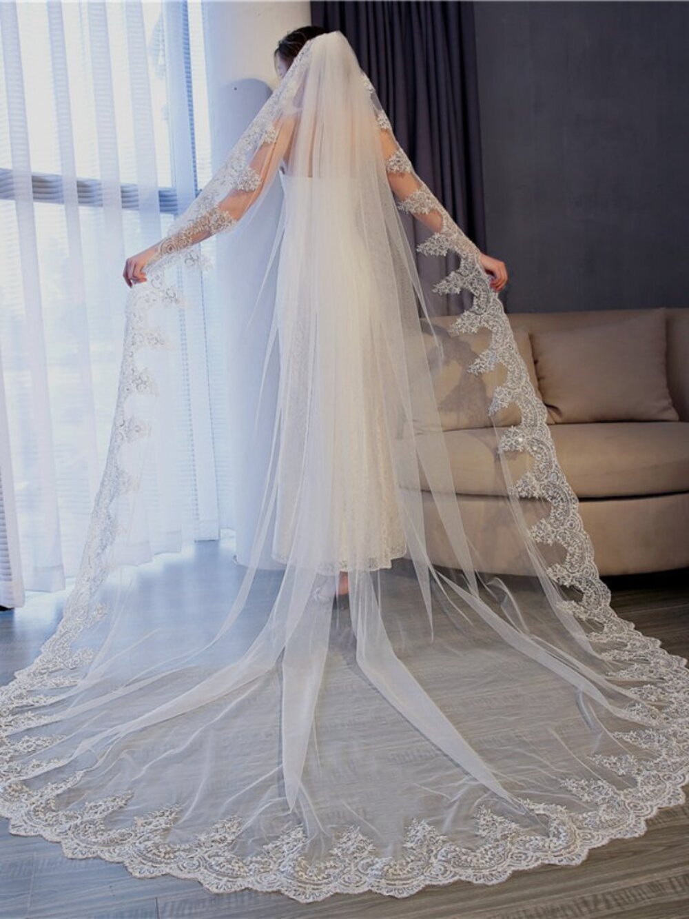 ✨✨118" Extra Wide 3 Meter Cathedral Bridal Veil ✨✨